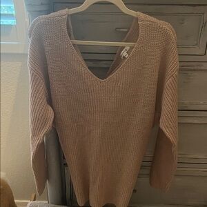 Miracle Women's V-Neck Sweater - Light Brown